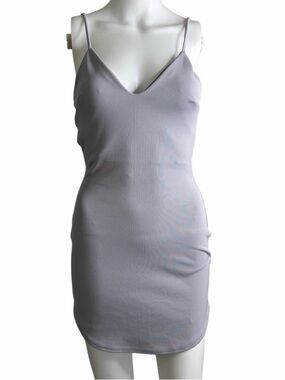 Missguided Sleek Lavender Spaghetti-Strap Bodycon Dress Size 2